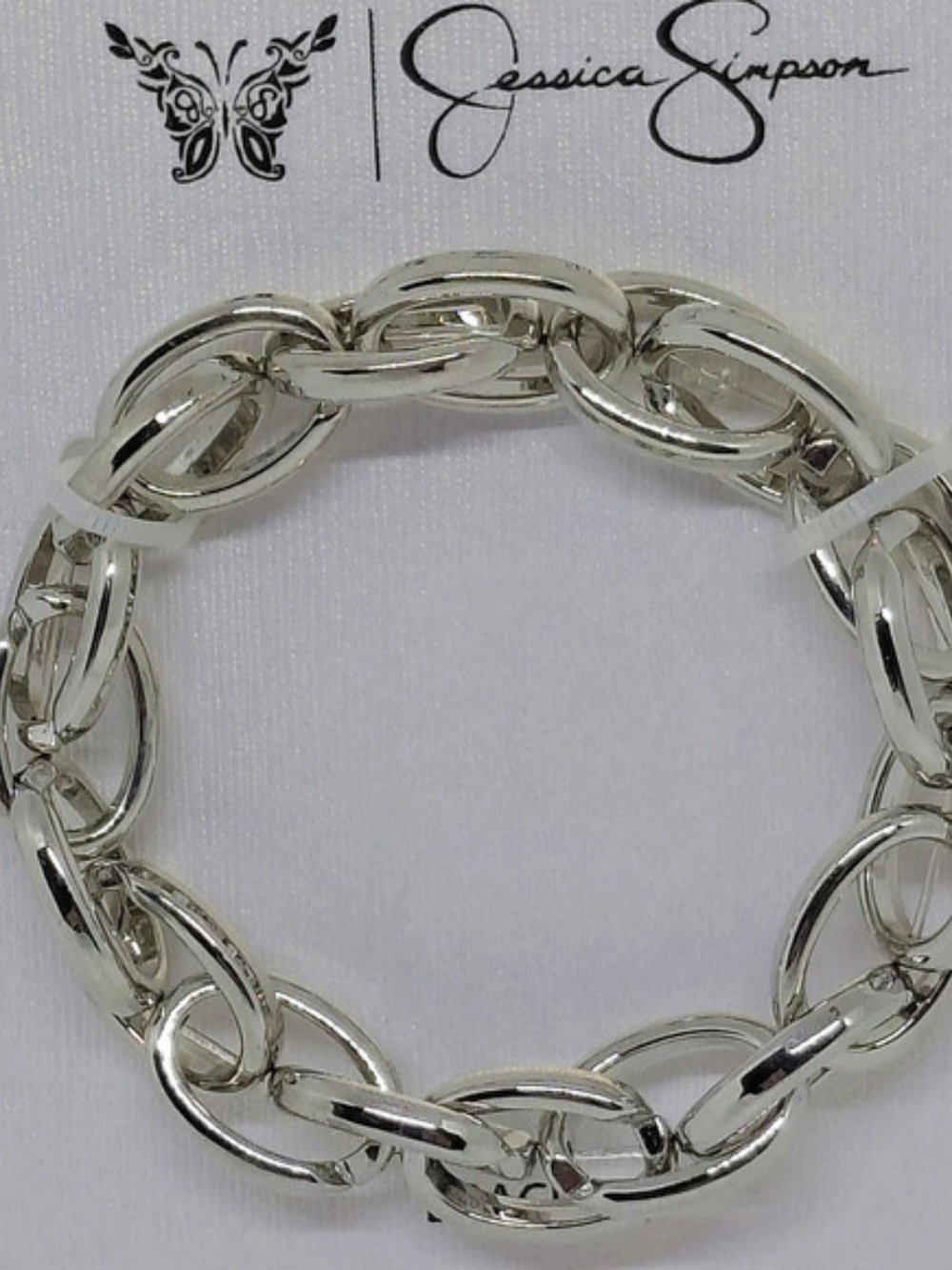 Jessica Simpson Silver-Tone Chunky Link Bracelet Link Bracelet NWT